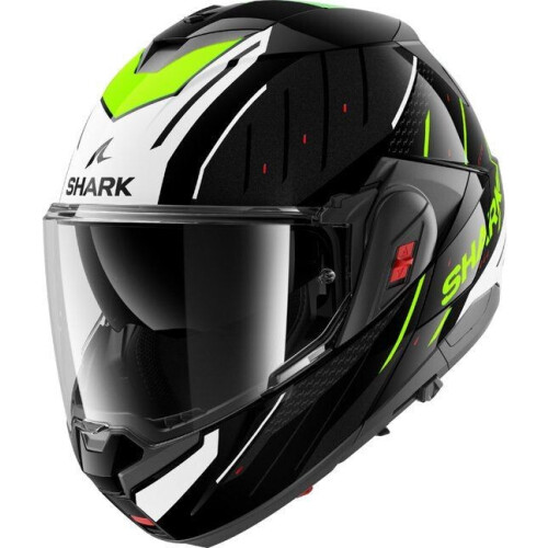 Shark Oxo Rydger - Systeemhelm - ECE 22.06 - Zwart wit fluo geel - Maat XL Tweedehands