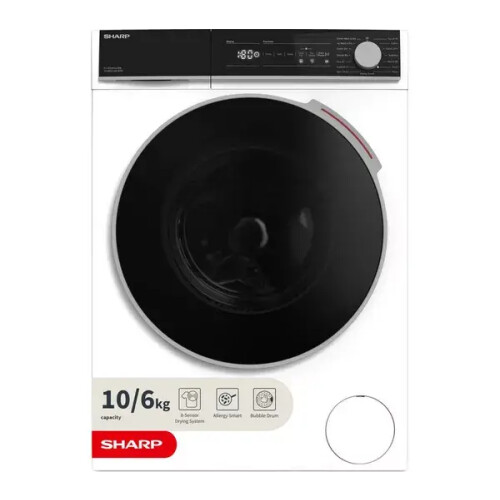 Sharp Es-ndh014cwb-en Was- Droogcombinatie - Duurzame En Stille Motor - Antie Allergie - Stoomfunctie - 10kg Wassen En 6kg Drogen - 1400t | Nieuw (outlet)