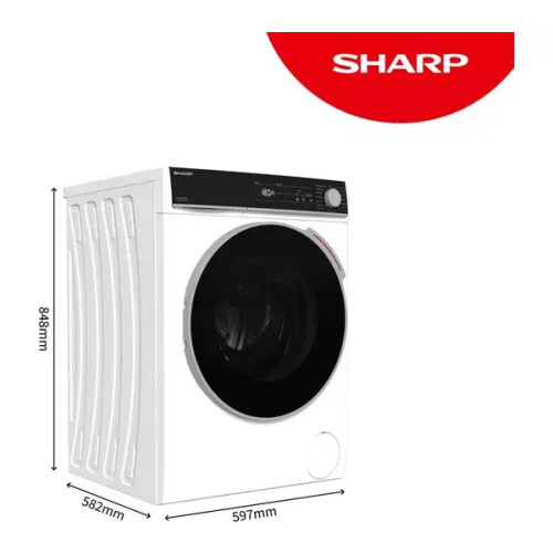 Sharp Es-ndh014cwb-en Was- Droogcombinatie - Duurzame En Stille Motor - Antie Allergie - Stoomfunctie - 10kg Wassen En 6kg Drogen - 1400t | Nieuw (outlet)