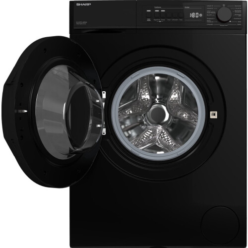 Sharp Es-nfb714bbna-cb – Wasmachine – 7 Kg – 1400 Tpm – Stoomfunctie & Inverter-motor – Zwart | Nieuw (outlet)