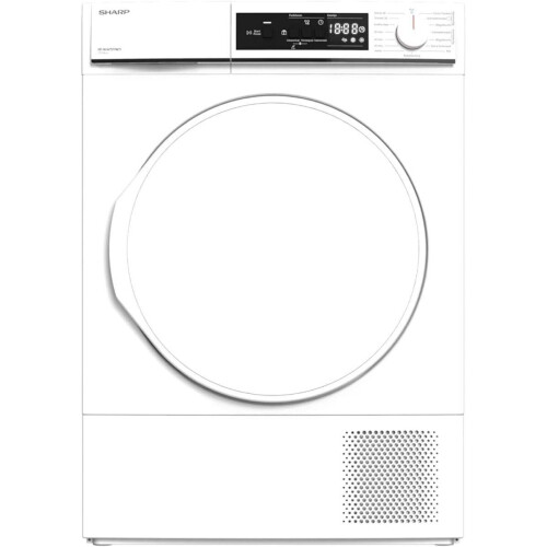 Sharp KD-NHA7S7PW21-DE - Warmtepompdroger - 7 kg - 15 programma’s - Wit
