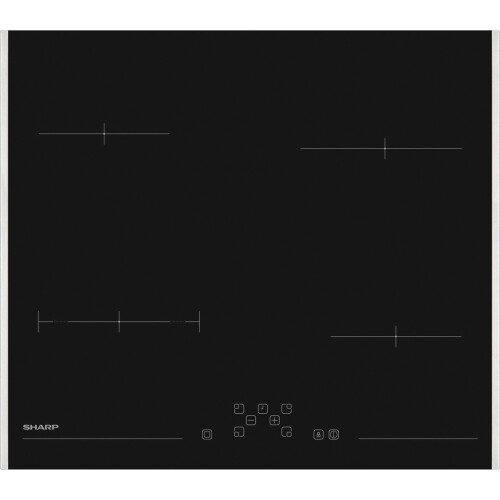 Sharp KH6V08FT0KEU - Keramische kookplaat - 4 kookzones - zwart