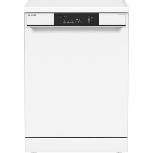 Sharp Qw-na1ff45dw - Vrijstaande Vaatwasser - 60 Cm - 16 Couverts - Autodoor - 45 Db - Energieklasse D | Nieuw (outlet)