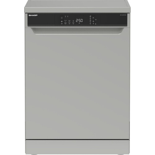 Sharp QWNA1EF45DSEU - Vrijstaande vaatwasser - 13 couverts - Zilver Tweedehands
