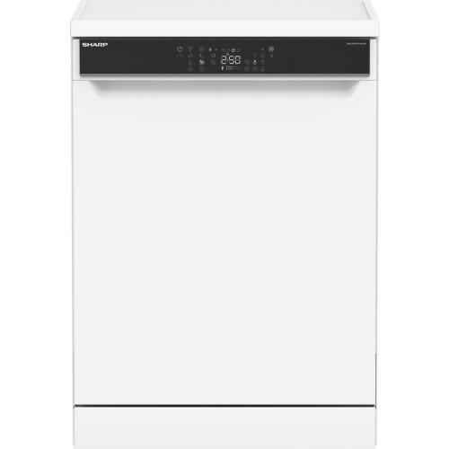 Sharp QWNA4YF44AWEU - vrijstaande vaatwasser - 14 couverts - energie label A - 44 dB - wit Tweedehands