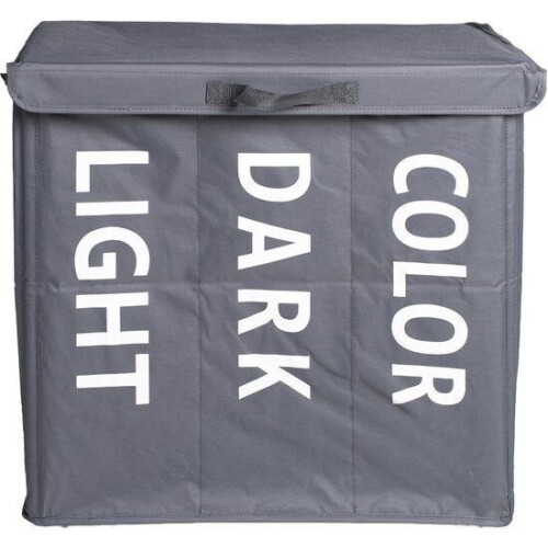 Shine XL Wasmand - 3 Vakken - 120 Liter - Grijs