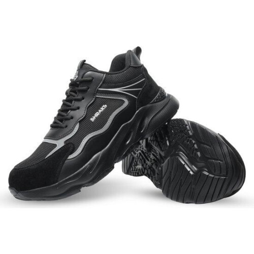 Shraks Moda - Veiligheidsschoenen - Stalen neus - Ademend en lichtgewicht - Zwart - Maat 44 Tweedehands