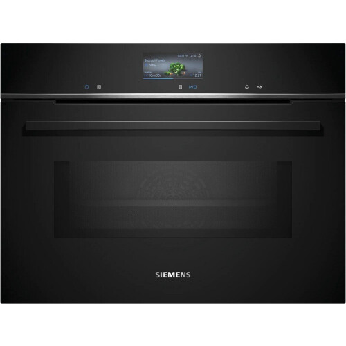 Siemens CM776G1B1 - iQ700 - Compacte inbouwoven met magnetron - 60cm x 45cm - Zwart - activeClean - cookControl Pro - Home Connect Tweedehands