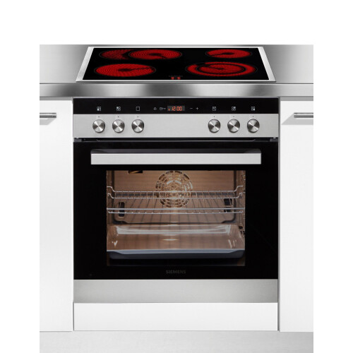 Siemens EQ110KA0Z - Inbouwfornuis met keramische kookplaat - 66 liter - Roestvrij staal