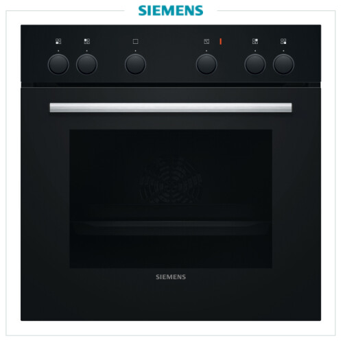SIEMENS EQ110KA2B - Inbouw ovenset met elektrische kookplaat - 3D hetelucht - Zwart Tweedehands