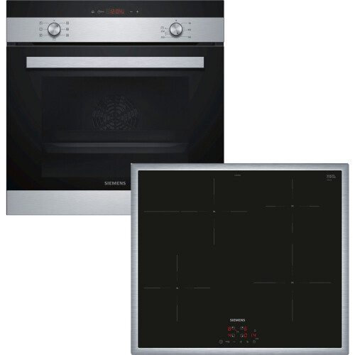 SIEMENS EQ113IA1ZM - Inbouw oven + kookplaat - 5 verwarmingsmethoden - Roestvrij staal Tweedehands