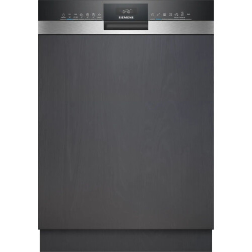 Siemens SN53ES06VE - Half-integreerbare vaatwasser - Home Connect varioSpeedPlus - Geborsteld staal