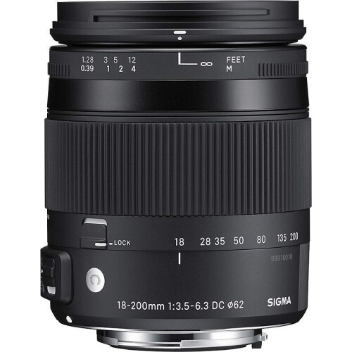 Sigma C 18-200 mm F3.5-6.3 DC HSM OS Macro 62 mm filter (geschikt voor Nikon F) zwart
