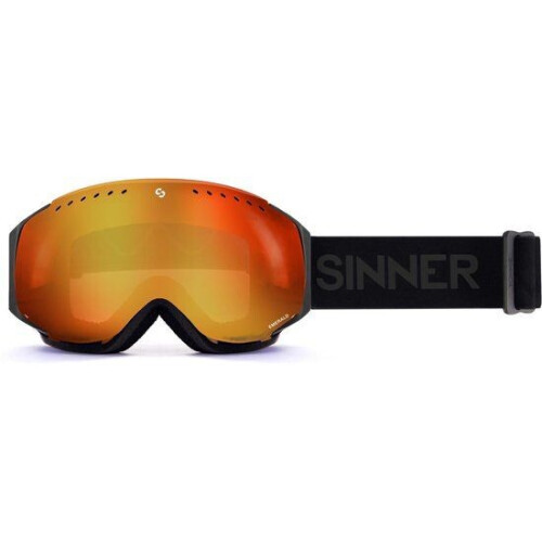 SINNER Emerald - Skibril - Dubbele oranje spiegel lenzen - MATTE Zwart