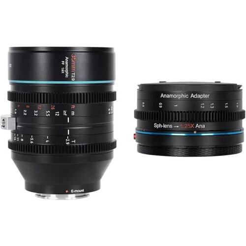 SIRUI 35 mm T2.9 1.6X - Vollformat-Anamorphes Objektiv - 1,25x Amorphem Adapter - Z-Haltering Tweedehands
