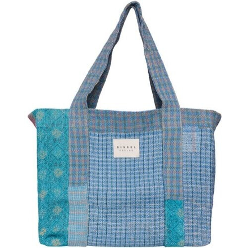 Sissel Edelbo dames vegan Shopper Bellis Kantha Blauw Tweedehands