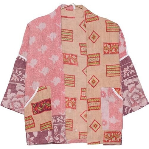 Sissel Edelbo dames vegan Vest Jasje Tyler Kantha Roze Tweedehands