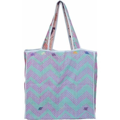 Sissel Edelbo dames vegan Vivian Kantha Tote Bag no. 41 Tweedehands