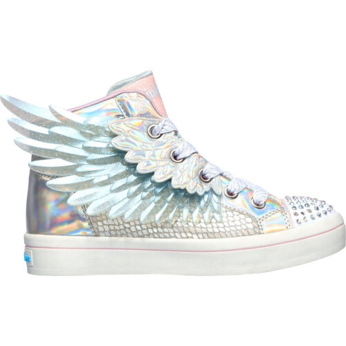 Skechers Twi-Lites 2.0 - Unicorn Wings Meisjes Sneakers - Zilver/Roze Tweedehands