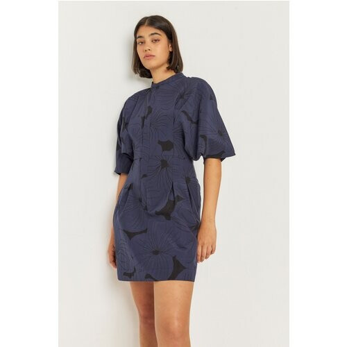 SKFK dames vegan Jurk Hebe Marineblauw Tweedehands