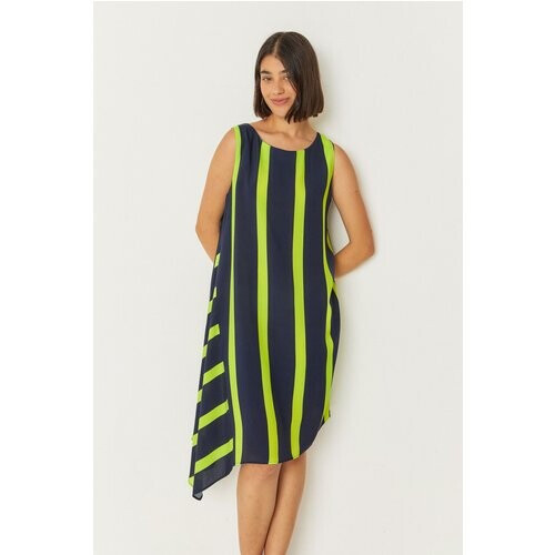 SKFK dames vegan Jurk Junkal Marineblauw Groen Tweedehands