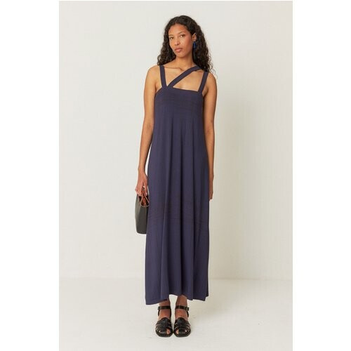 SKFK dames vegan Jurk Odele Marineblauw Tweedehands