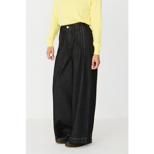 SKFK dames vegan Palazzo Broek Amalur Zwart Tweedehands