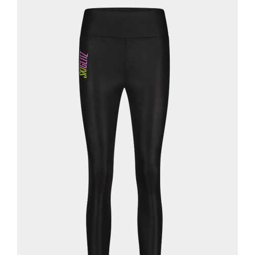 Skiglitz Sisi Legging - High Shine Ski Legging - Signature Logo - Black - Maat 38