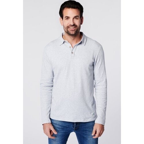 SKOT mannen vegan Longsleeve Polo Grijs Tweedehands