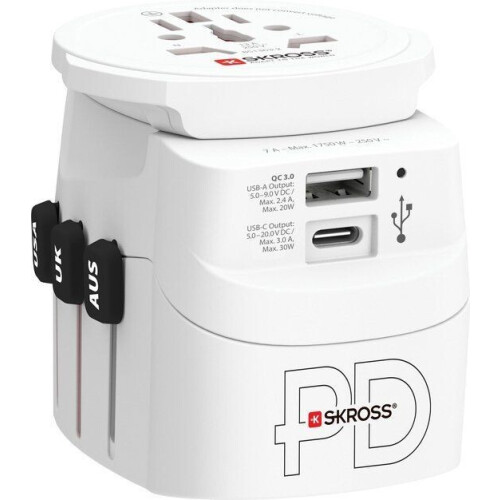 Skross PRO Light USB AC30PD - Reislader - Dubbele USB-aansluiting (1 x USB C & 1 x USB) Tweedehands