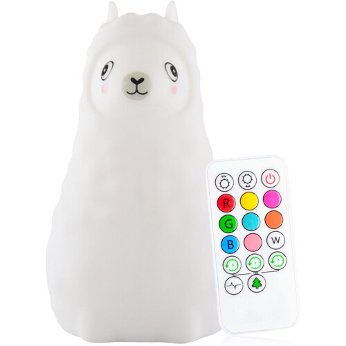 Sleepy Friends Lama - Nachtlampje Baby - Dimbaar - USB Oplaadbaar - 8 Kleuren