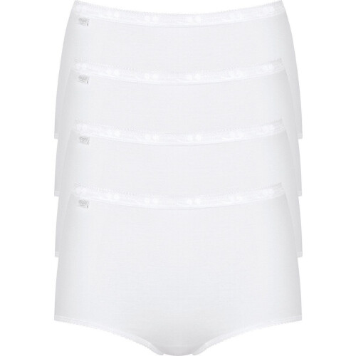 sloggi Basic+ - Dames Maxi slip - Extra zachte naden - Wit (4-pack) Tweedehands