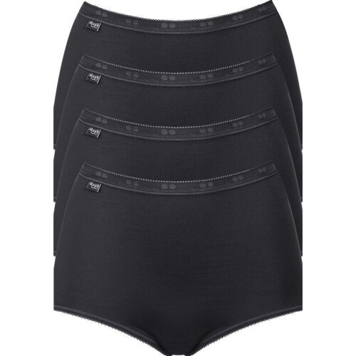 sloggi Basic+ - Maxi slip - 4-pack - Zwart