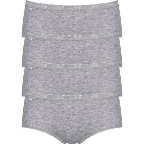 sloggi Basic+ - Dames Midi slip - 4-pack - Lichtgrijs (4-pack) Tweedehands