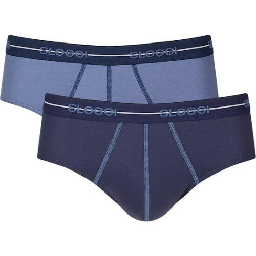 Sloggi Start Midi 2-Pack Slip - Heren - Katoen/Elastaan - Regular Waist - Elastische Band - Tweedehands