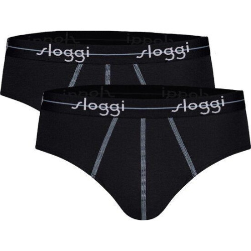 sloggi Start Midi Slip - Zacht ademend katoen - Zwart (2-pack)