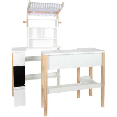 Small Foot - Houten Speelkeuken met Wasmachine en Geluid - Wit Grijs Rood Tweedehands