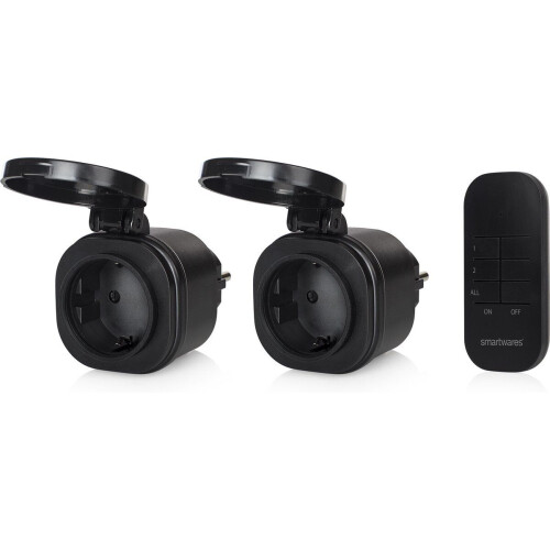Smartwares SH4-99653 Mini Buiten Schakelaarset– Plug&Connect– 2 schakelaars en afstandsbediening