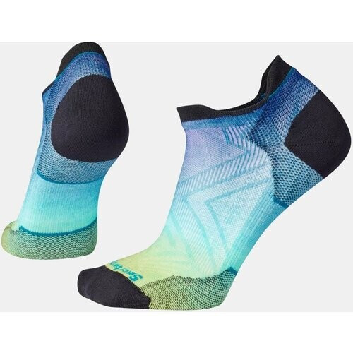 Smartwool Run Zero Cushion Ombre Print Low Ankle Sok Dames Middenblauw/Middengroen Tweedehands