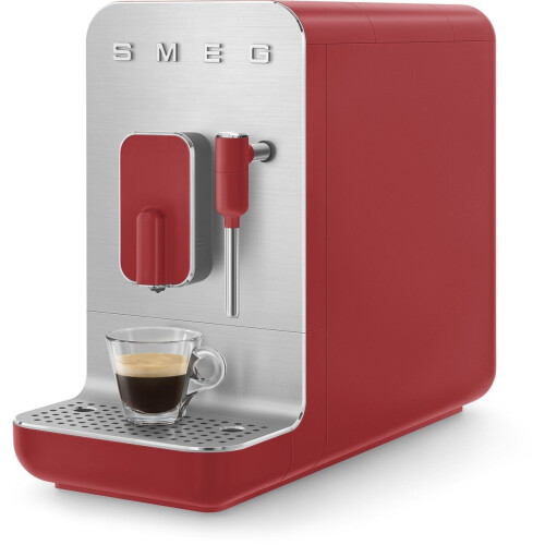 SMEG BCC02RDMEU - Volautomatische espressomachine - 8 functies - Mat Rood Tweedehands