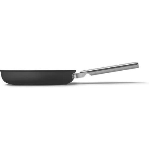 Smeg CKFF2801BLM - Koekenpan 28cm - RVS handvatten - Mat zwart