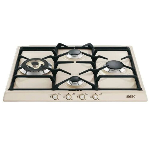 SMEG Cortina SR764PO - Gaskookplaat - 60 cm - Retro - Crème Tweedehands