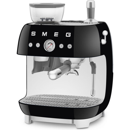 Smeg EGF03BLEU - Espressomachine met bonenmaler - 19 bar druk - Zwart Tweedehands