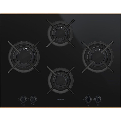 Smeg PV664LCNRDE - Gaskookplaat - 4 zone(s) - Zwart 65 cm Ingebouwd Tweedehands