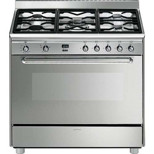 Smeg SNL90MFX7 - Fornuis 90 cm - Gas kookplaat - Roestvrijstaal