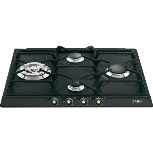 Smeg SR764AOD - Gaskookplaat - 4 zones - Antraciet