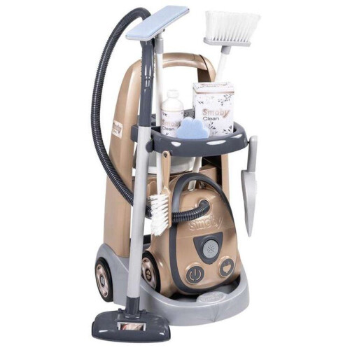 Smoby - Huishoudtrolley - Speelgoedschoonmaakset met Rowenta stofzuiger - Multi color