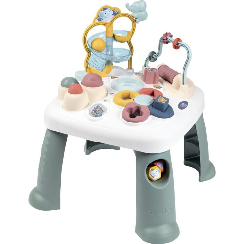 Smoby - Little Smoby - Activiteiten tafel - vormensorteerder telraam klankpinets spiegel roller balspel Tweedehands