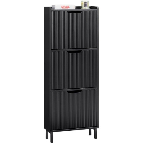 SoBuy FSR177-H-SCH - Schoenenkast - 6 Planken - Zwart