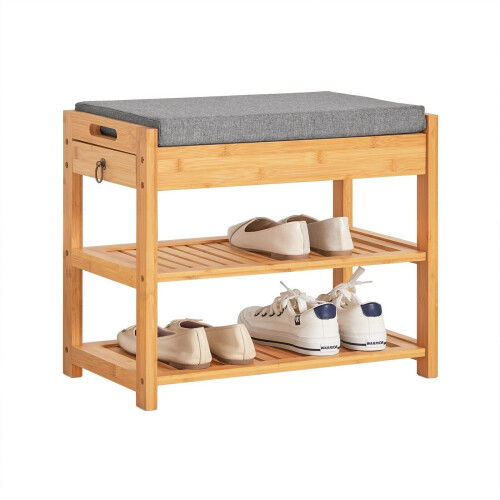 SoBuy FSR49-N Schoenenkast 2 Legplanken Bamboe Tweedehands
